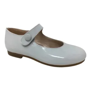 1314 - White Patent Leather Strap for Girl by London Kids