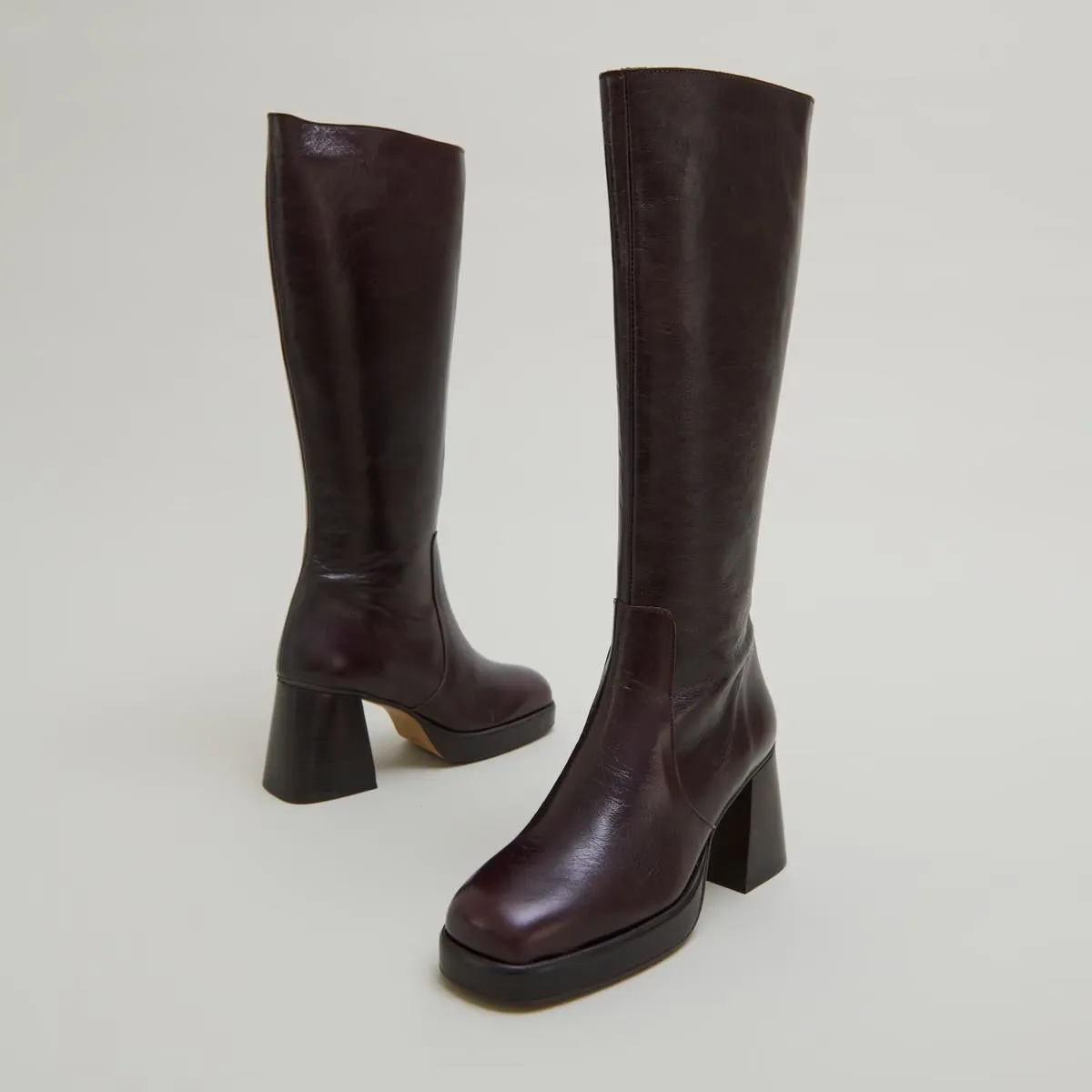 429- Betina Cuir Vieilli Chocolat