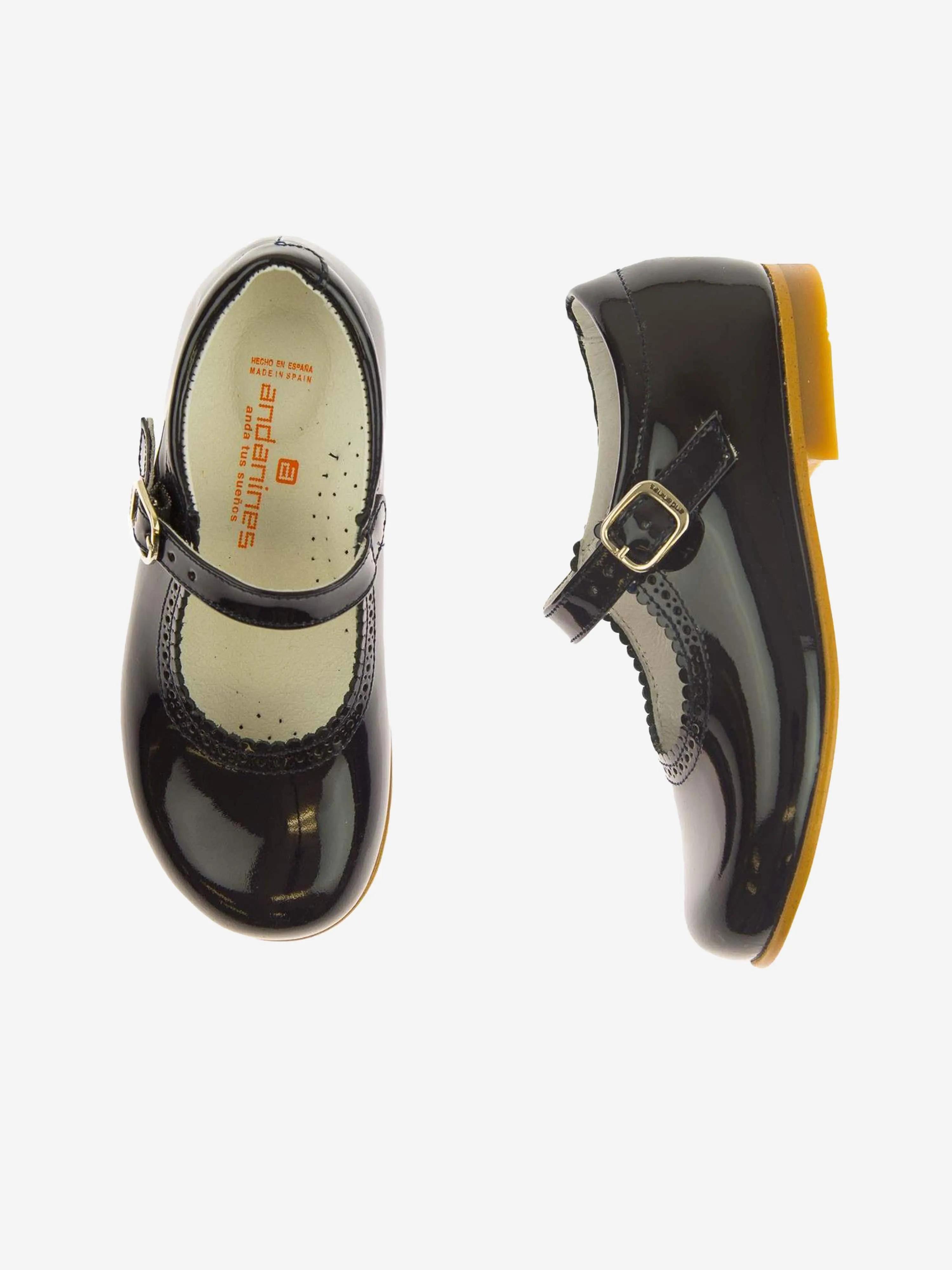Andanines Girls Patent Leather Mary Jane Shoes