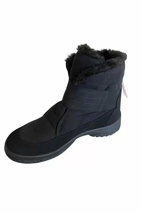 Attiba Women's Velcro Ice Grip Boots- Black