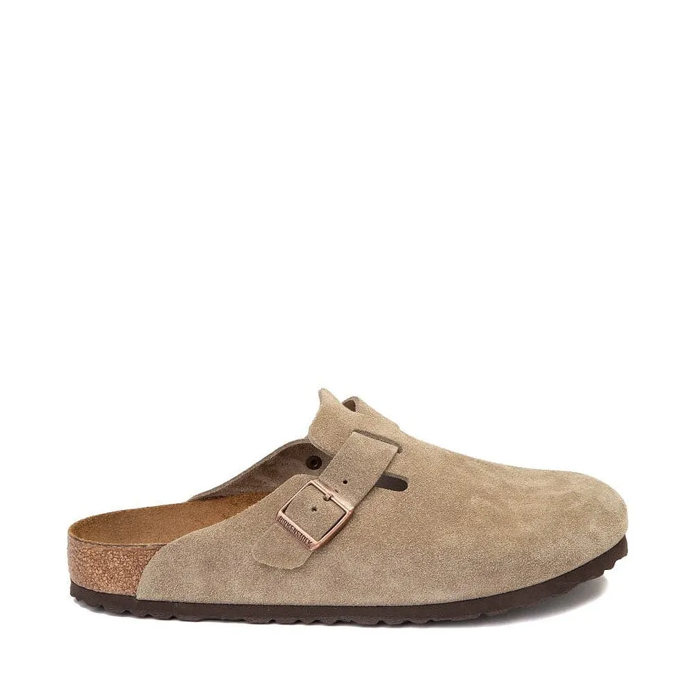 Birkenstock Boston Suede Clogs (Soft Footbed)- Taupe