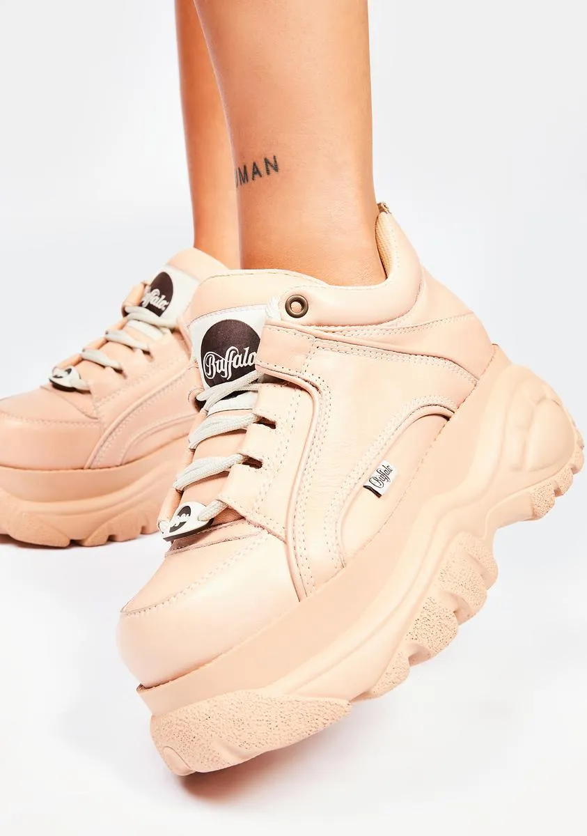 Biscuit Classic Low Leather Platform Sneakers
