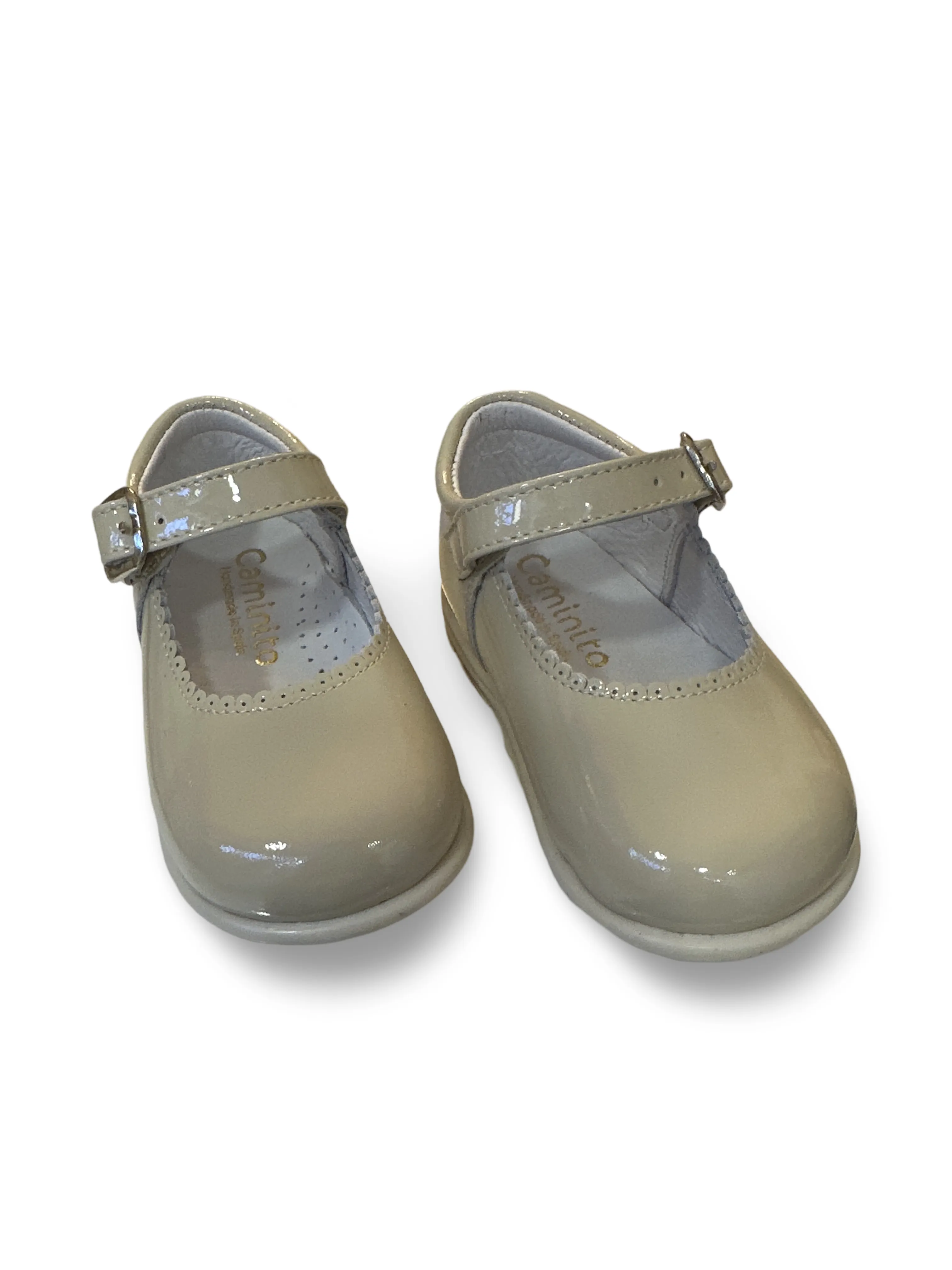 Caminito Toddler Girls Beige Patent Mary Jane Shoe