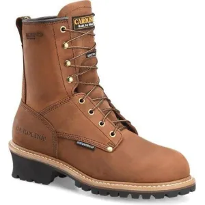 Carolina Men's Elm 8" Waterproof Insulated Logger Work Boot - Brown- CA4821