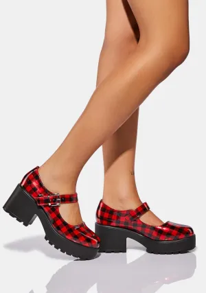 Cher Checkered Mary Janes