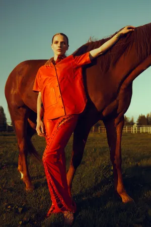 Cinch Pant in Scarlet