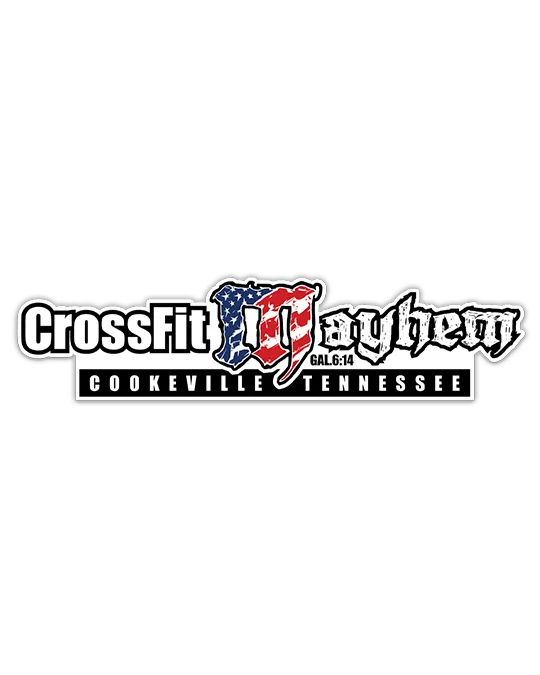 CrossFit Mayhem Sticker: 12" X 3" White