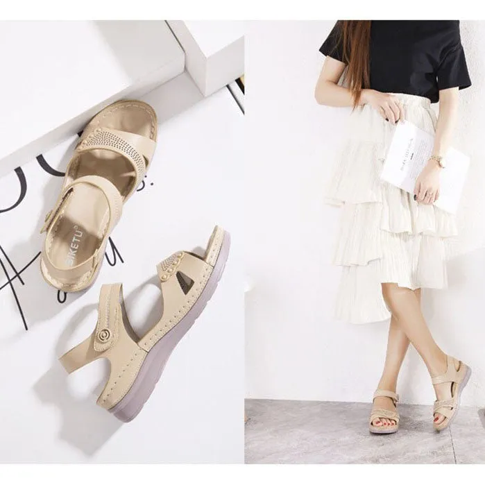 Cuzcare Comfortable Sandals Women Summer Wedges Casual Breathable