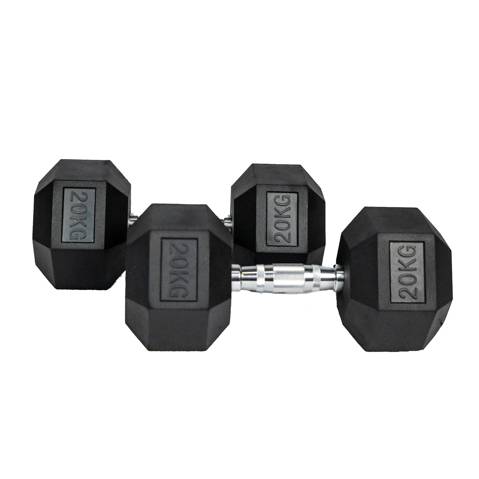 Hexagon Rubber Dumbbell (KG)