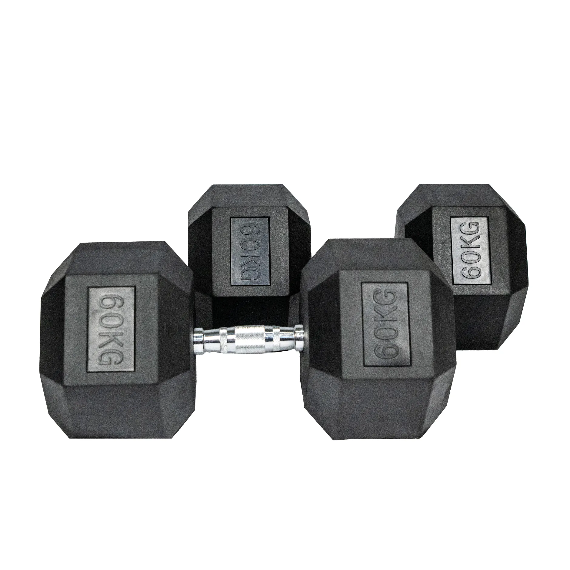 Hexagon Rubber Dumbbell (KG)