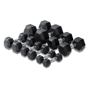 Hexagon Rubber Dumbbell (KG)