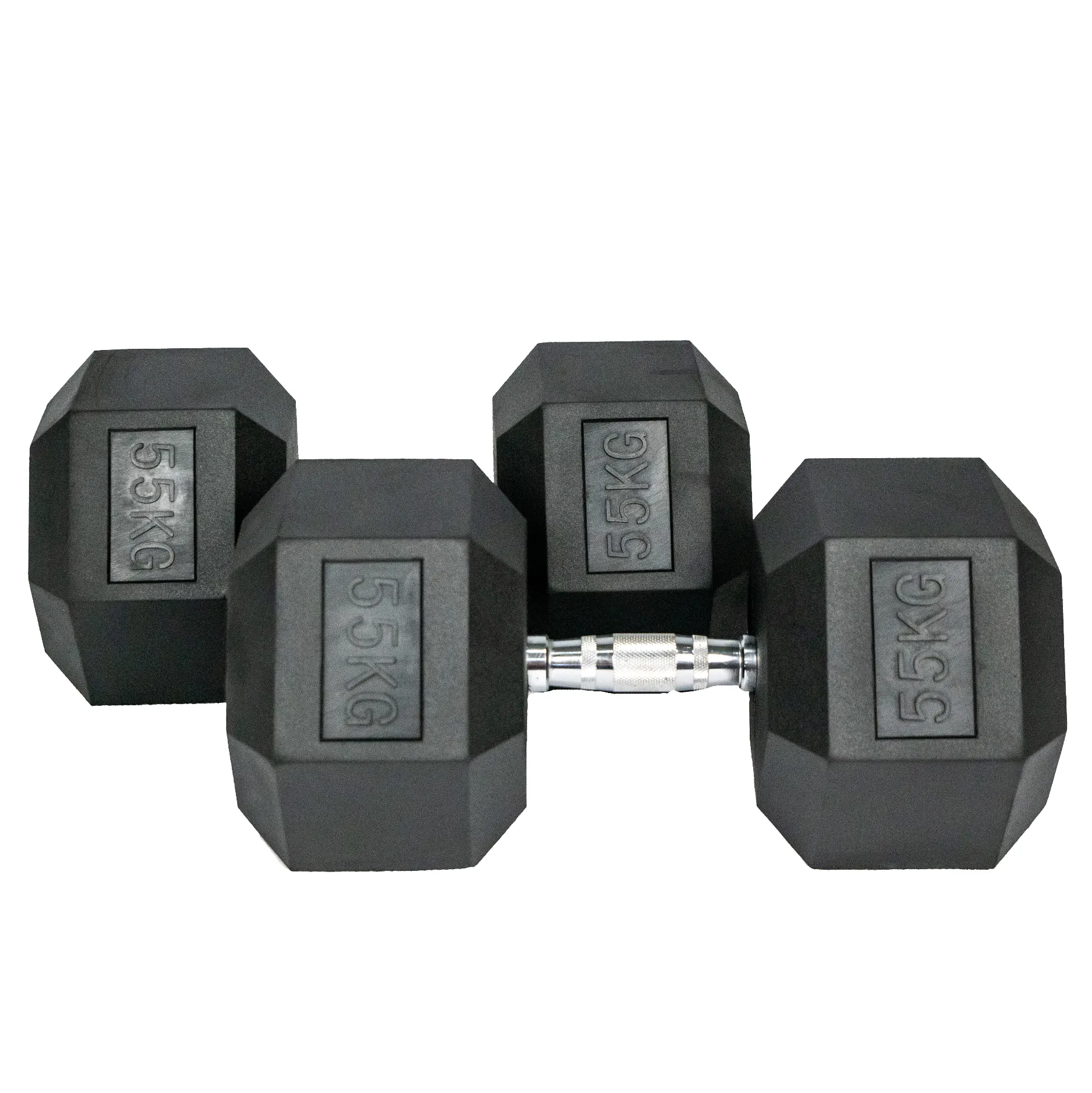 Hexagon Rubber Dumbbell (KG)
