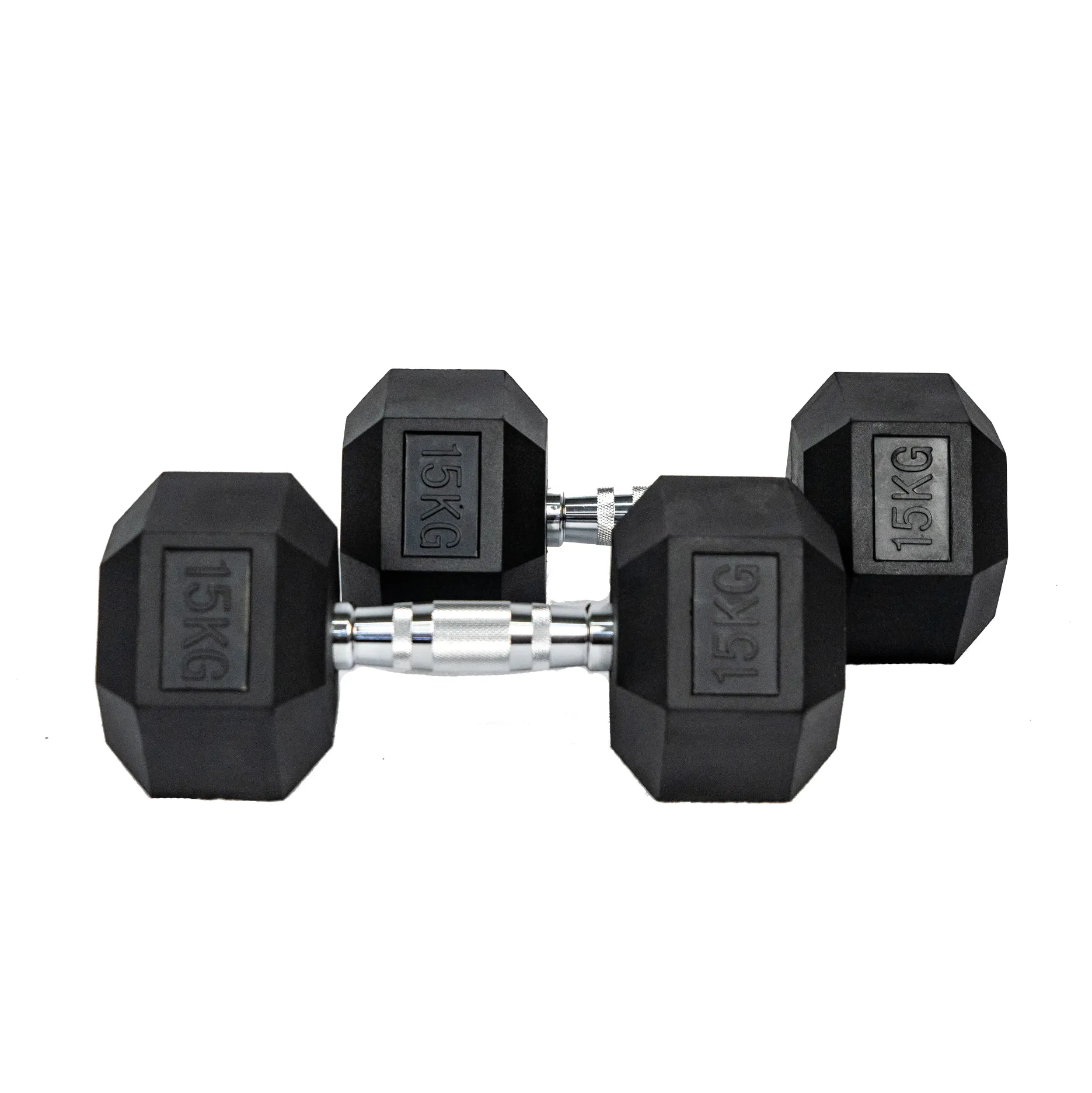 Hexagon Rubber Dumbbell (KG)