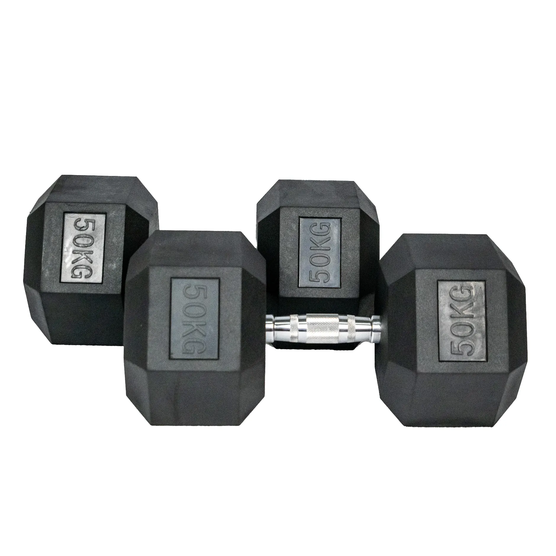 Hexagon Rubber Dumbbell (KG)