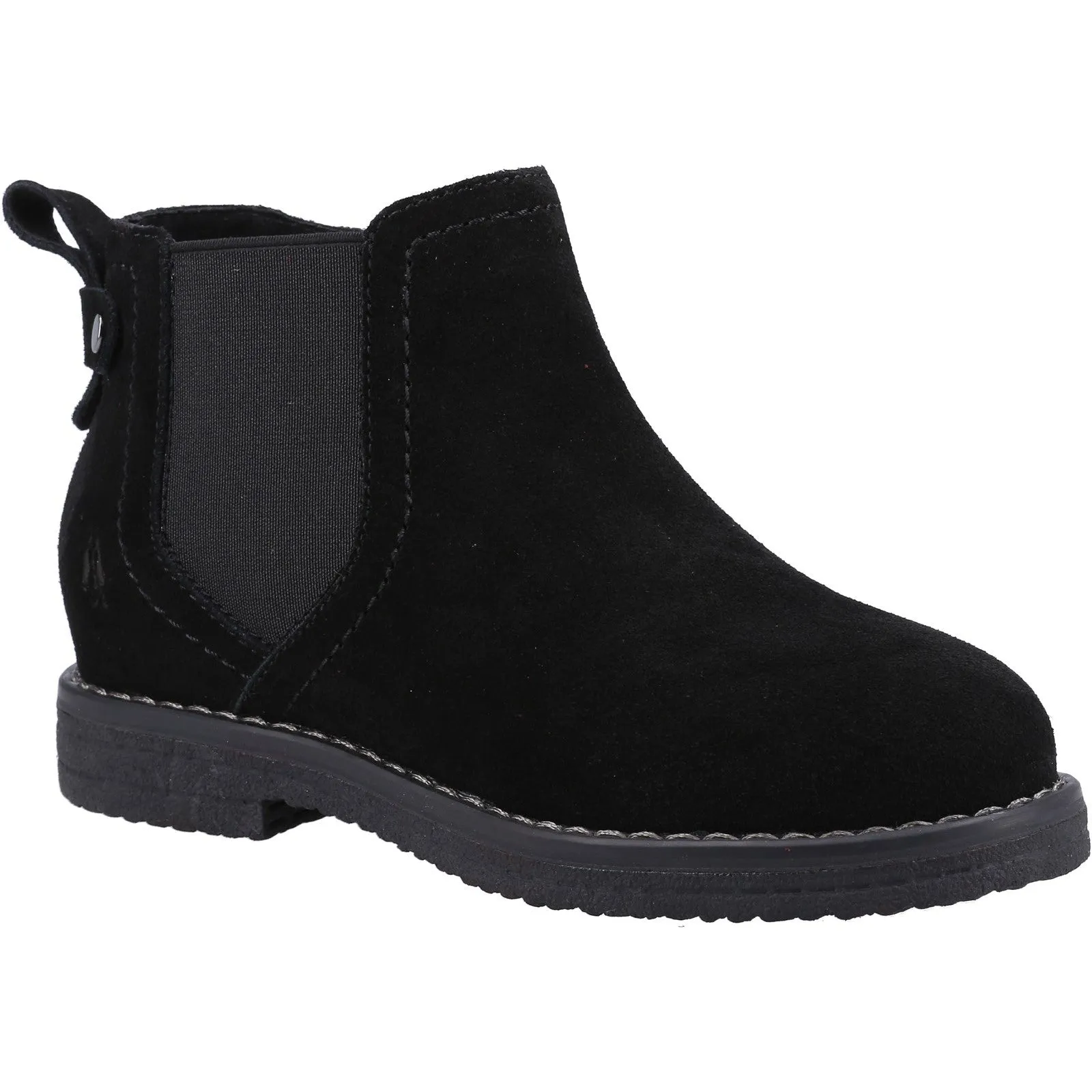 Hush Puppies Girls Maddy Suede Ankle Boot - Black