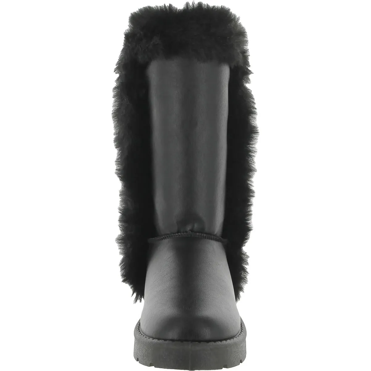 Journee Collection Womens Cleeo Faux Leather Faux Fur Lined Winter & Snow Boots