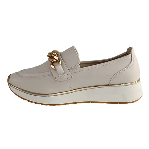 Marco Tozzi Wedge Loafers - 24734-42 - Cream/Gold