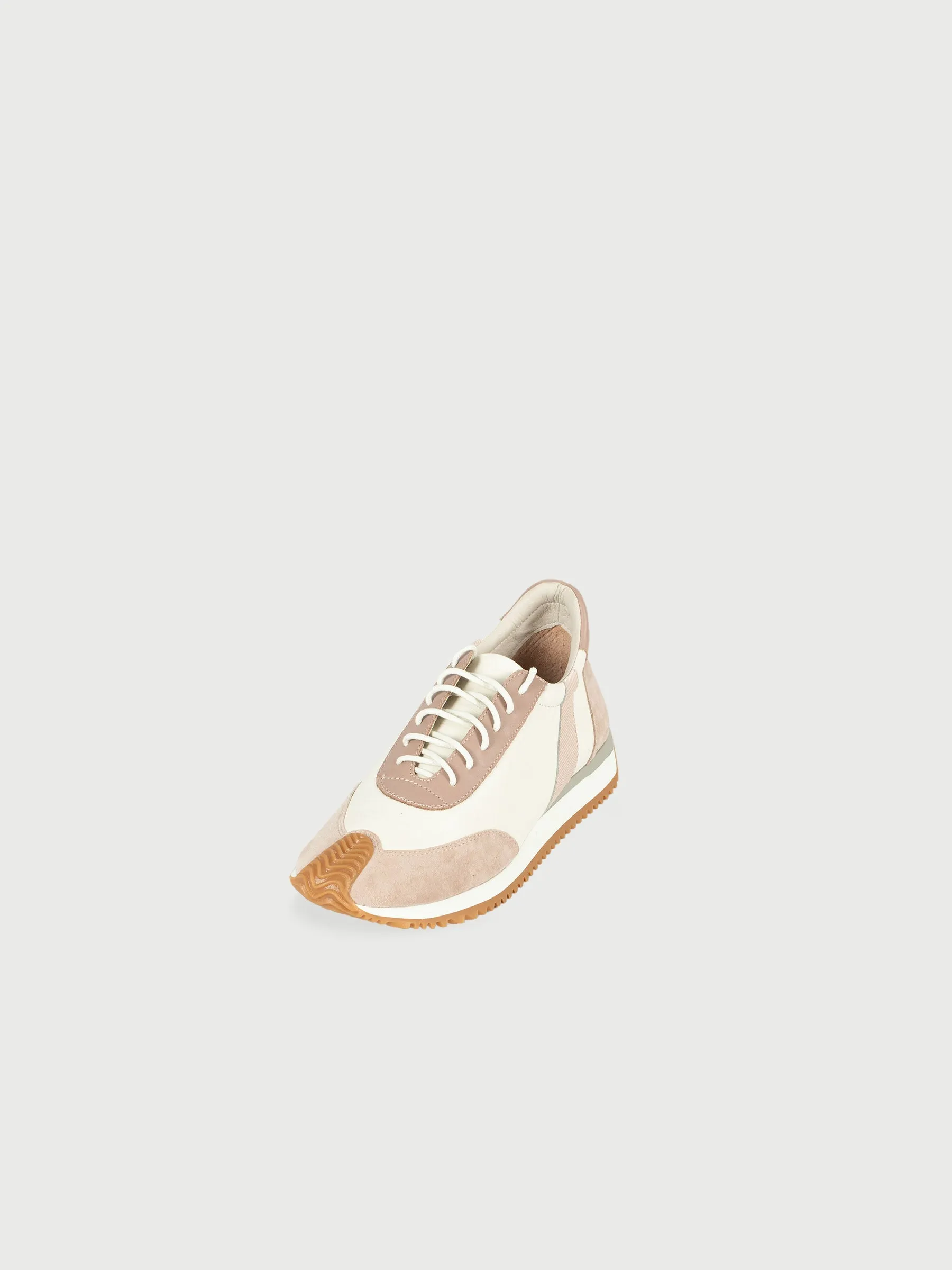 Mixed-Leather Sneakers