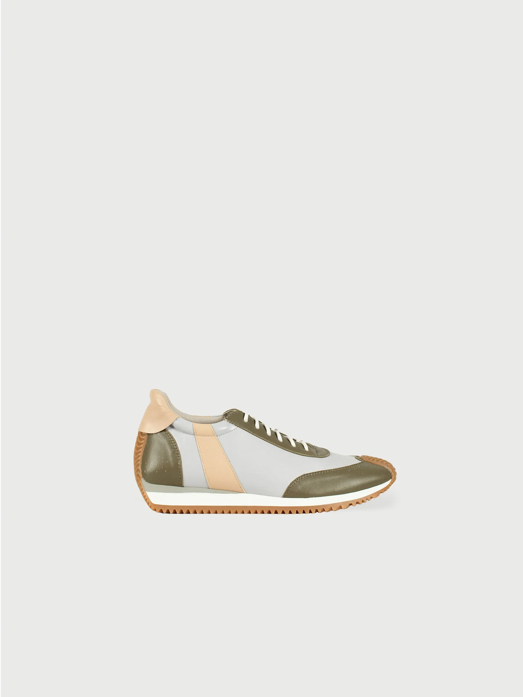 Mixed-Leather Sneakers