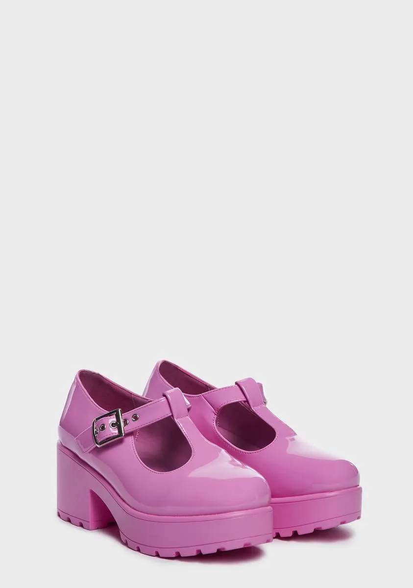Pink PVC Sai Mary Janes
