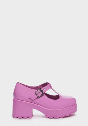 Pink PVC Sai Mary Janes