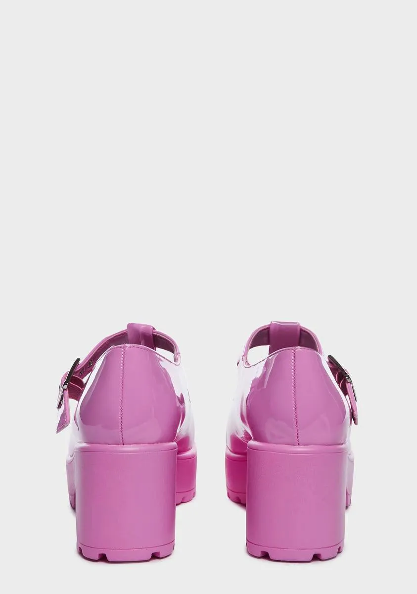 Pink PVC Sai Mary Janes