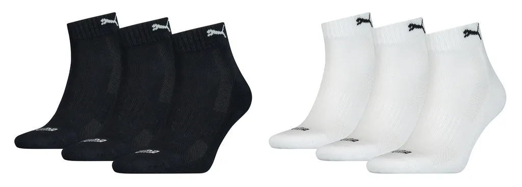 Puma Cushioned Quarter Socks (3 Pack)