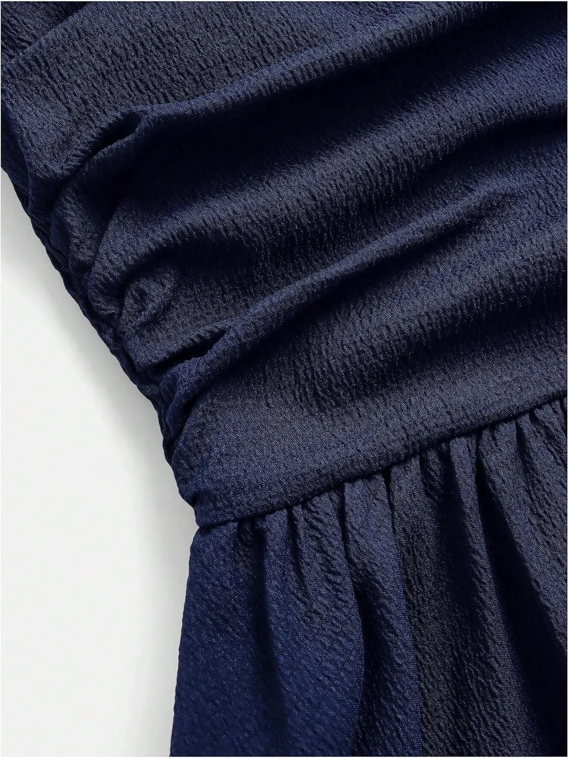 SHENHE Girl's Smocked Ruched A Line Swing Dress Layered Tie Shoulder Flowy Cami Dress