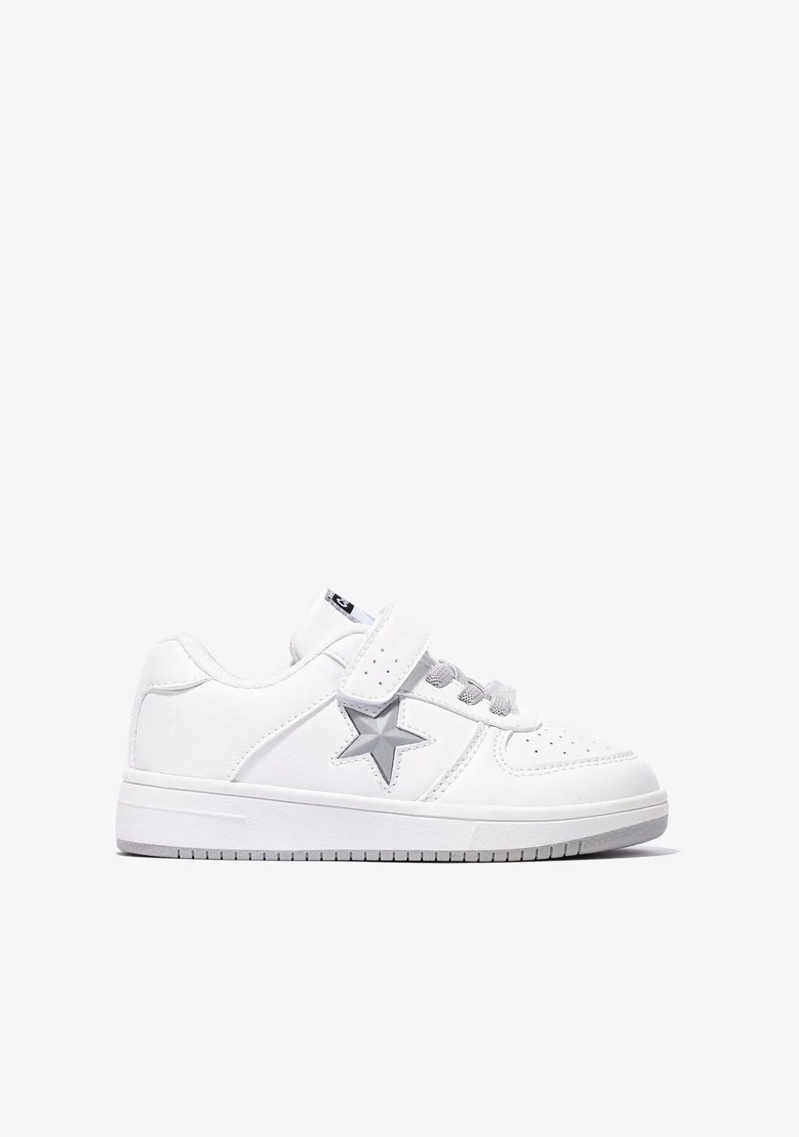 Unisex White Star With Lights Sneakers